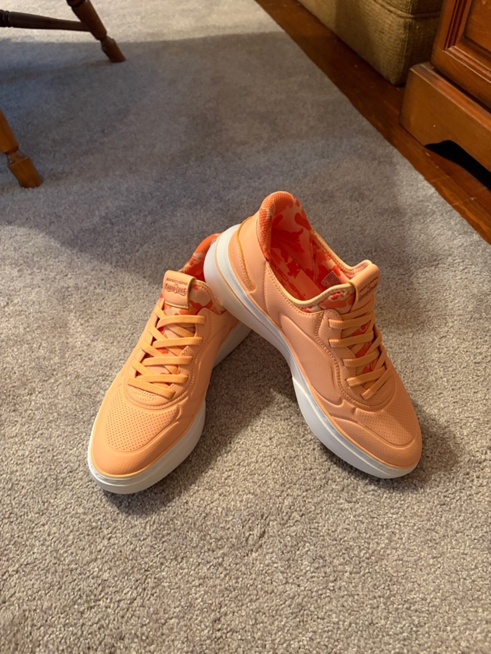 Skechers Snoop Dog Women's Peach Casual Sneakers - Lightweight Tennis Shoes